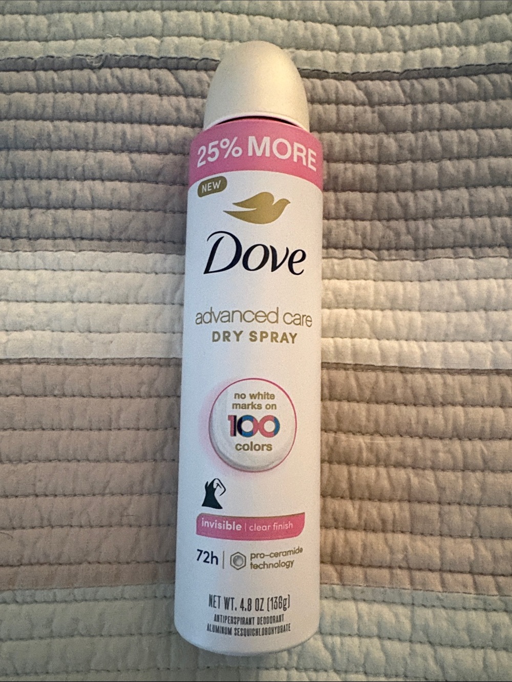 Dove Advanced Care Invisible Dry Spray Antiperspirant - Pink/White